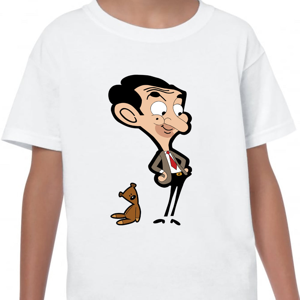Mr Bean Cartoon Kids T-shirt Cute Funny Gift Tee Soft Comfortable Unisex Boys Girls Top