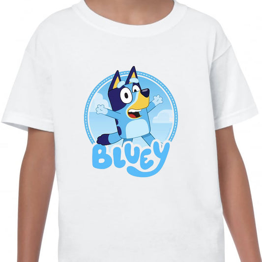 Bluey Cartoon Kids T-shirt Cute Funny Gift Tee Soft Comfortable Unisex Boys Girls Top