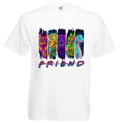 Dino Friend T-Shirt Kids Regular Fit DTF Full Colour Print High Quality Round Neck Tee, Casual Street Fashion Short Sleeve Crew Neck T-Shirt for Summer Spring, Fashion Top for Daily Wear (Copy) (Copy) (Copy)