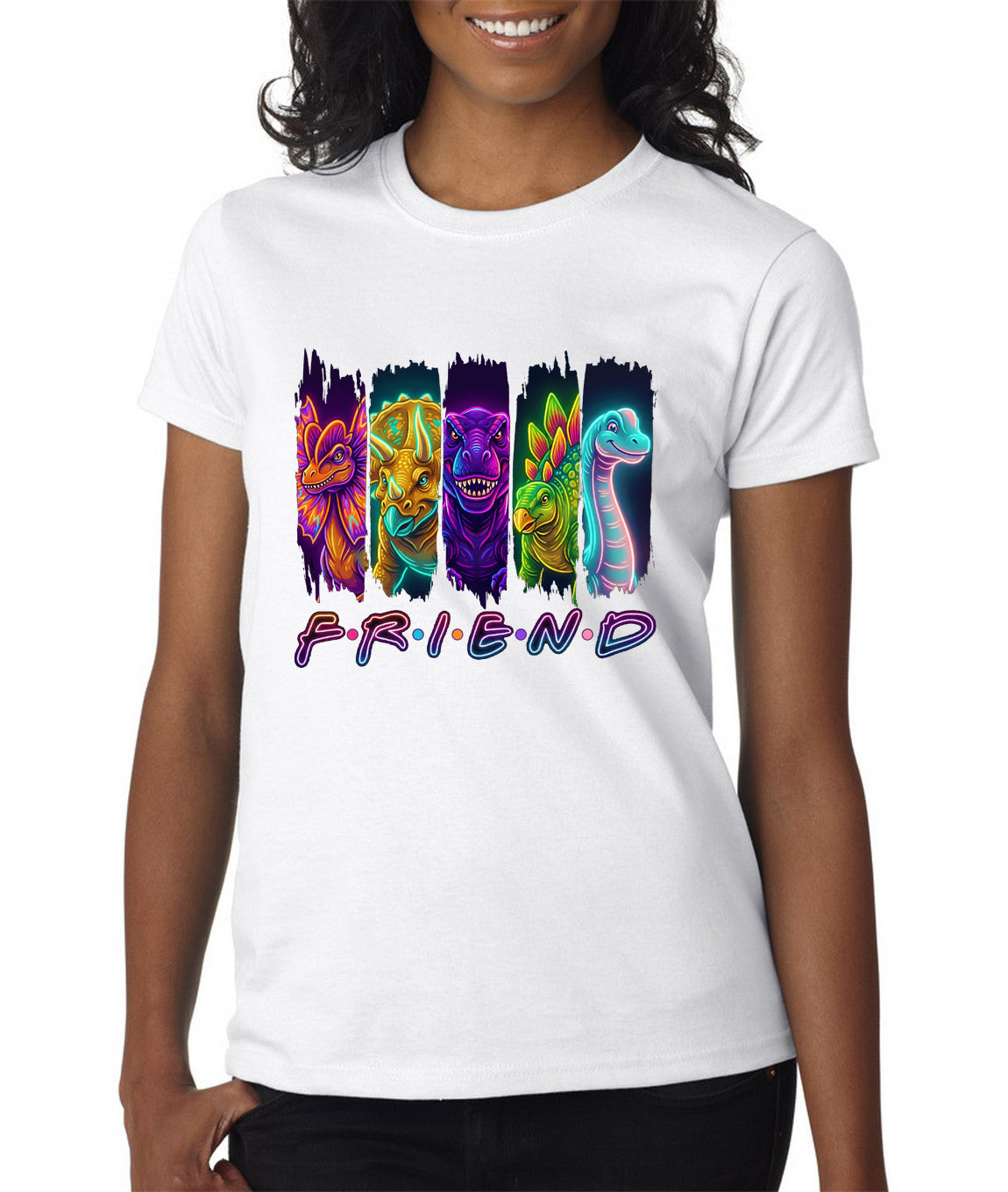 Dino Friend T-Shirt Kids Regular Fit DTF Full Colour Print High Quality Round Neck Tee, Casual Street Fashion Short Sleeve Crew Neck T-Shirt for Summer Spring, Fashion Top for Daily Wear (Copy) (Copy) (Copy)