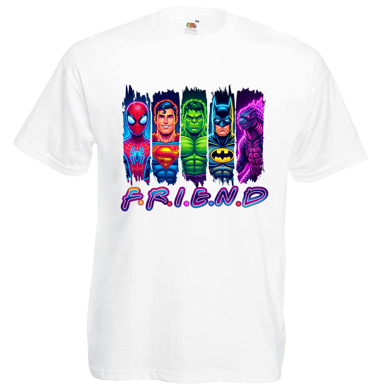 Superheroes Friend T-Shirt Kids Regular Fit DTF Full Colour Print High Quality Round Neck Tee, Casual Street Fashion Short Sleeve Crew Neck T-Shirt for Summer Spring, Fashion Top for Daily Wear (Copy) (Copy)